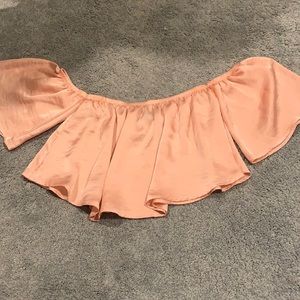 Pink soft off the shoulder top